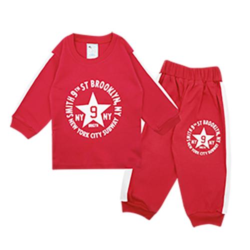 Gambar Wakakids Piyama Bayi Anak Laki Laki Baju Lengan Panjang Motif Brooklyn NY Setelan Celana Jogger Usia 12 Bulan Hingga 18 Bulan 3014 - Merah dari Wakakids undefined Tokopedia