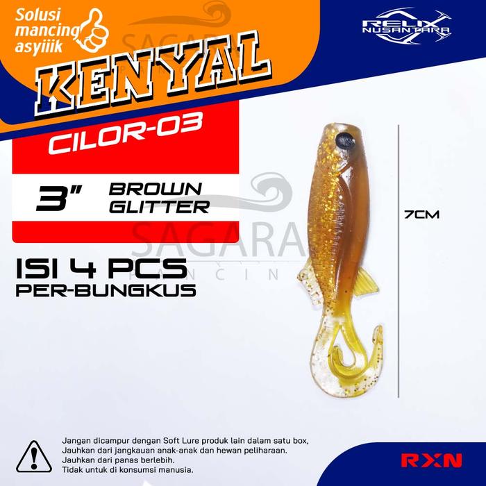Gambar Umpan Pancing Kenyal Cilor SoftLure Cilor Soft Lure Cilor Relix Nusantara - 3" - Coklat dari Sagara Pancing undefined Tokopedia
