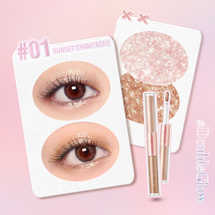 Gambar [Official] PINKFLASH #DoubleGlow 2 in 1 All Glow Liquid Eyeshadow High Pigment Waterproof Eye Makeup Lightweight - 01 dari PINKFLASH STORE undefined Tokopedia