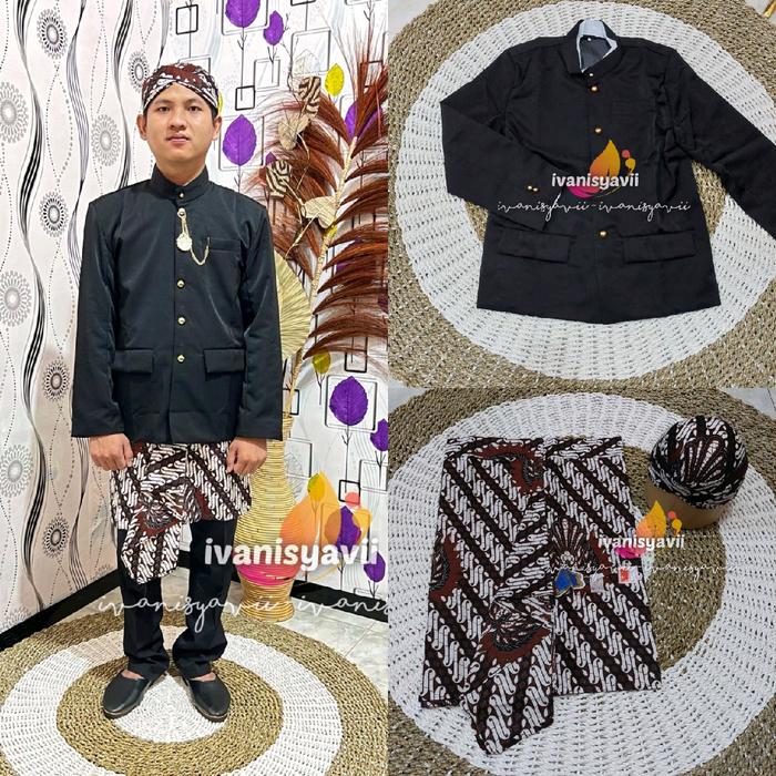 Gambar [1set] Pakaian Adat Sunda / Beskap + Sapit Urang + Blangkon | Sunda Polos - Parang Garuda - (Beskap : XXL/ L5), (55) dari ivanisyavii undefined Tokopedia