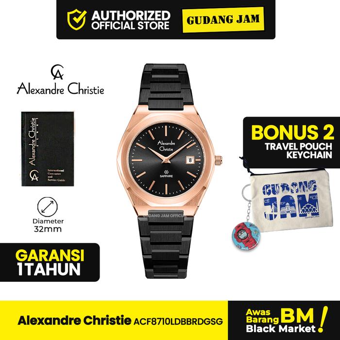 Gambar Jam Tangan Cewek Alexander Christie AC 8710 LDB Stainless Steel Strap - BlackRoseGold dari Gudang Jam Official undefined Tokopedia