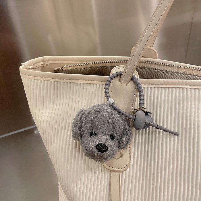 Gambar Gantungan Kunci Boneka Poodle /Gantungan Kunci Fluffy Bear/Keychain Cute Beruang Bag/Gantungan Hp Anjing Fluffy - Abu-abu dari PTGMALL undefined Tokopedia