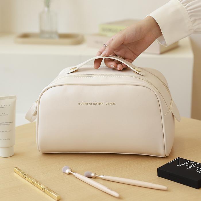 Gambar Megam Tas Make Up Pouch Tas Portable Tas Kosmetik Make Up Travel Tas Kosmetik Multifungsi Sekat Storage Penyimpanan Alat Mandi HSB242 - 242 Putih dari Megam.id Kab. Tangerang Tokopedia