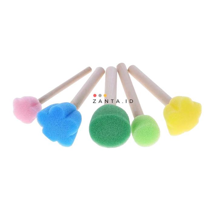 Gambar Isi 5 Pcs DOTTY SPONGE | spon lukis |alat lukis |spon gambar | alat melukis | finger paint |prakarya anak |mainan edukasi | Cat Air Lukis Anak Finger Paint Non Toxic Giotto - Sponge isi 5 dari Zanta.id undefined 5 Tokopedia