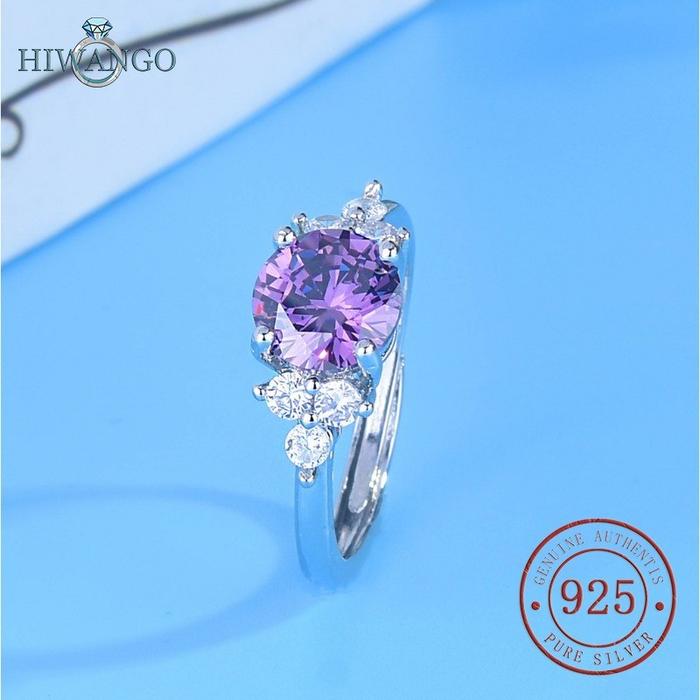 Gambar HIWANGO Cincin Ungu 1 Karat Emas Putih - Ungu, Dapat disesuaikan dari HIWANGO Kab. Gresik Tokopedia