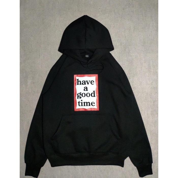 Gambar Hoodie Jumper Basic have A Good Time Colour Black Red Unisex / Sweater Hoodie Unisex - Hitam Merah , M dari Angkasa14 undefined Tokopedia