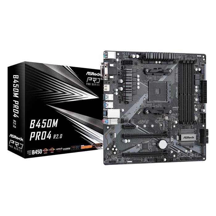 Motherboard Asrock B450m Pro4 R20 Amd Am4