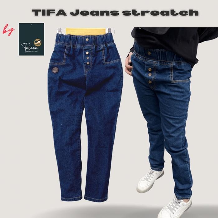 Gambar Celana Jeans Panjang Anak Perempuan hingga Remaja Tabina Seri Tifa Skinny usia 1 hingga 15 tahun - Jeans Skinny Dark Blue, 2 (1 thn) dari raqillababyshop undefined Tokopedia