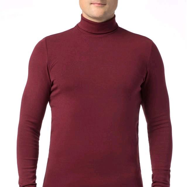 Gambar Kaos Turtleneck Pria MAROON Lengan Panjang Baju Turtle Neck Leher Tinggi Premium Style Korean Polos Distro - HITAM, L-XL dari GM SPORTS surabaya undefined Tokopedia