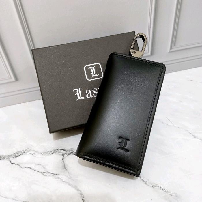 Gambar Dompet Stnk mobil kulit asli Laszlo 515L genuine leather wallet premium leather - Black polos, GK LZ 515L dari Fiorenza Bags undefined Tokopedia