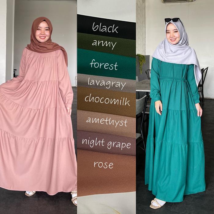 Gambar Lydia dress Tali bahan tory - S, Rose dari bytwinbyian undefined Tokopedia