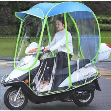 Gambar Kanopi Motor FULL TIRAI DUS Payung COVER WINGS RAPAT Anti Hujan Air Motorcycle payung  motor mantel  motor - Biru dari All Winner_NEW undefined Tokopedia