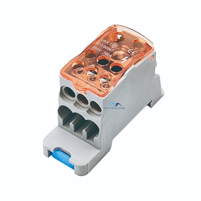 Gambar KOTAK DISTRIBUSI TERMINAL MULTI IN 1 / JUNCTION BOX DIN RAIL UKK-160 - MERAH dari ELECTRICAL HOME undefined Tokopedia