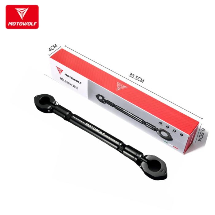 Gambar Crossbar Motowolf Palang Stang Stabilizer Motorcycle Almunium Alloy CNC - BLACK dari Motowolf Store undefined Tokopedia