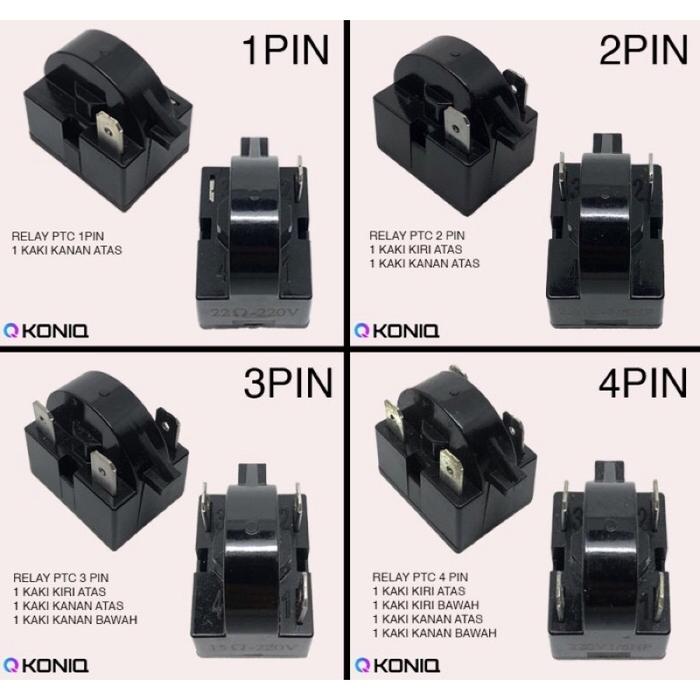 Gambar RELAY PTC KULKAS / PTC RELAY KULKAS 1 PIN 2 PIN 3 PIN 4 PIN dari KONIQ undefined Tokopedia