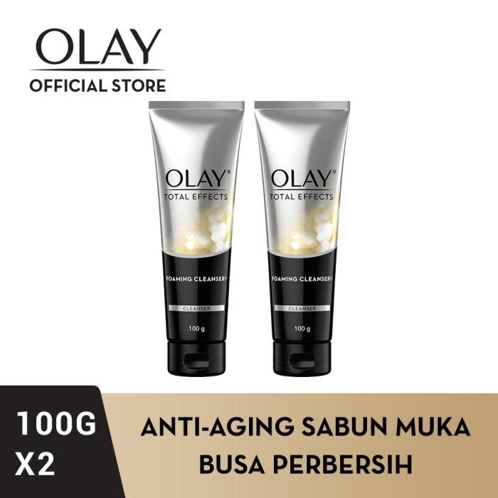 Gambar Olay Total Effects 7in1 Foaming Face Wash Cleanser 100gr - Paket Isi 2 - White, Standar dari P&G Store undefined Tokopedia