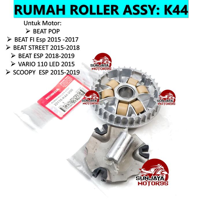 Gambar RUMAH ROLLER K44 BEAT POP - BEAT STREET - BEAT SPORTY - SCOOPY ESP - VARIO 110 FI ESP  ( STATER HALUS) motor motorcycle dari Sun jaya motor 95 undefined Tokopedia