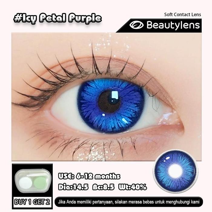 Gambar Fairy Butterfly BEAUTYLENS Softlens Princess warna biru laut lensa 14.5mm normal makeup Contact Lens Eye - Icy Petal Purple 14.5, Darjah normal 0.00 dari BEAUTYLENS ID SHOP undefined Tokopedia