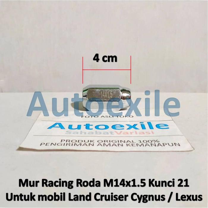 Gambar Mur Racing Roda M14x1.5 M14 x Drat 1.5 Kunci 21 Diameter 14 mm Wheel Lug Nut Untuk Mobil Toyota Land Cruiser Cygnus Lexus - M14x1.5 dari Autoexile undefined Tokopedia