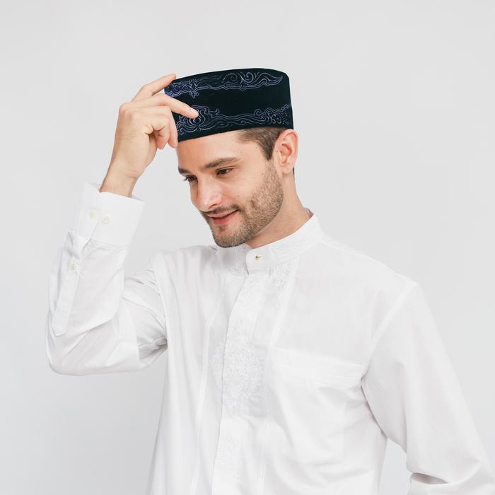 Gambar Songkok Peci BHS Masterpiece Tinggi 9 Motif 002 - Hitam, 5 dari SarungBHS undefined Tokopedia