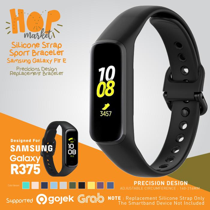 Gambar Silicone Strap for Samsung Galaxy Fit E Tali Jam Silikon Karet FIT-E (Silicon Wristband) - BLACK dari hop market undefined Tokopedia