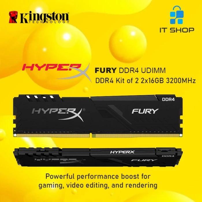 Gambar Kingston HyperX Furry DDR4 32GB Memory for PC (16GB x 2) 3200Mhz ram - MEM-19A, Standar - MEM-19A, Standar dari sakanaga245 undefined Tokopedia