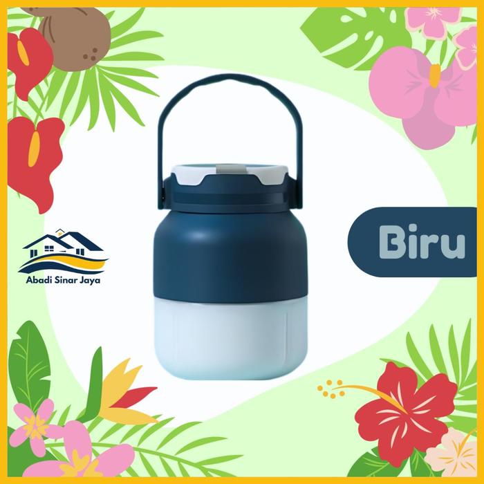 Gambar [ASJ] Blender Portable Mini Jus 8 Pisau / Blender Buah 500ml Kapasitas Besar / Blender Juicer / Bottle Capsule Blender Juicer Kabel USB Baterai Cas - Biru dari Abadi Sinar Jaya undefined Tokopedia