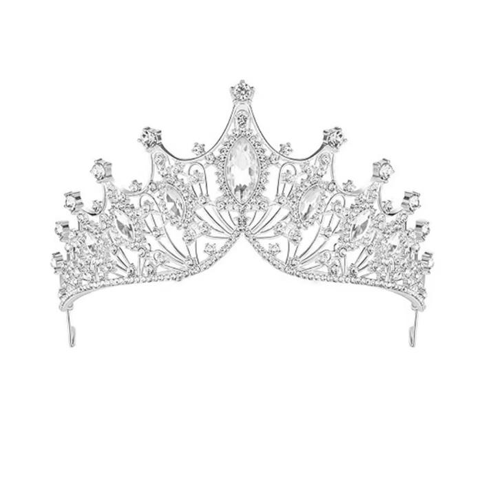 Gambar 1PC mahkota pengantin wedding Mahkota pesta Dapat digunakan untuk bermain peran atau pesta topeng - Silver dari ID-ANDERSON undefined Tokopedia
