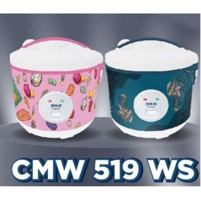 Gambar SEKAI Rice Cooker 1.8L CMW 519 WS Penanak Nasi CMW519 WS - MOTIF BLUE dari Sajun Electronic undefined Tokopedia