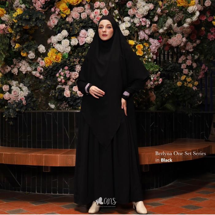 Gambar Ansshine - Berlyna Dress & French Khimar Set Syari - Black, ONLY DRESS dari Ans Shine_NEW undefined Tokopedia