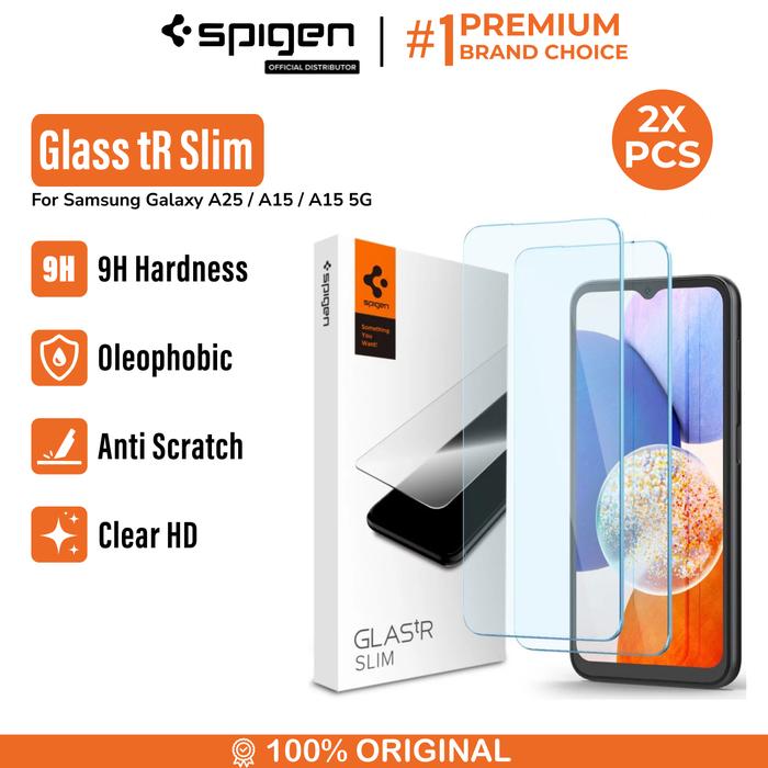 Gambar Tempered Glass for Samsung Galaxy A25/A15 5G Spigen Glas tR Slim Clear HD - Transparant, A25/A15 5G/A15 dari Spigen Indonesia undefined Tokopedia