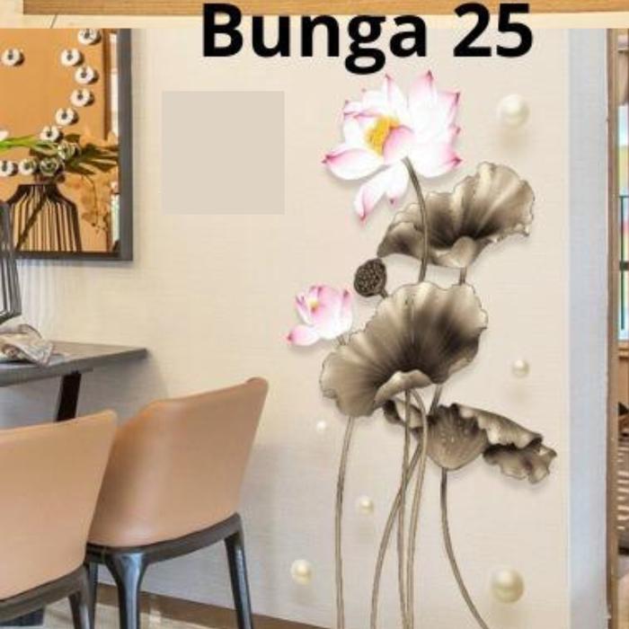 Gambar WALL STICKER STIKER SETIKER SETICKER DINDING BUNGA WALLSTICKER WALLSTIKER DINDING TEMPELAN POT BUNGA SAKURA PINK PEONY RUMPUT TERATAI MERAK DEKORASI TEMBOK DECOR DEKOR RUMAH RUANG TAMU MAKAN KELUARGA WALSTICKER WALSTIKER WALLPAPER WALPAPER BUNGA|SKM - BUNGA 25 dari Sakimyo Shop undefined Tokopedia