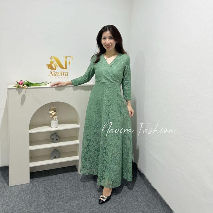 Gambar Navira Fashion - Lucy Dress - Long Dress - SAGE, M dari Navira Fashion_NEW undefined Tokopedia
