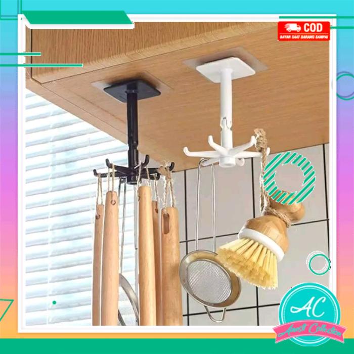Gambar Rak gantung gantungan tempel dinding putar tempat spatula aksesoris kamar tidur dapur - -, - dari Anasti Store undefined Tokopedia