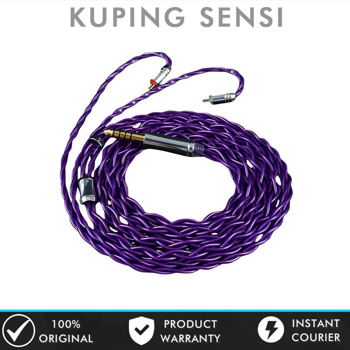 Gambar XINHS Lavender Kabel 4 Strands Of 6N Single Crystal Copper Litz Coaxial Shielded IEM Earphone Upgrade Cable IVIPQ - 3.5mm dari Kuping Sensi undefined Tokopedia
