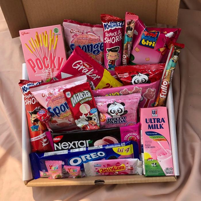 Gambar Snack box/Gift box Tema PINK XL - -, - dari Giveme.id undefined Tokopedia