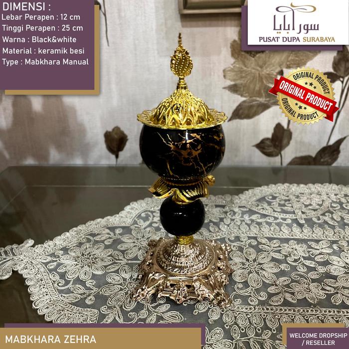 Gambar Mabkhara/Tempat Dupa/Bukhour/Bakhoor/Menyan/Buhur/ZEHRAA - hitam, tanpa paketan dari pusatdupasurabaya undefined Tokopedia