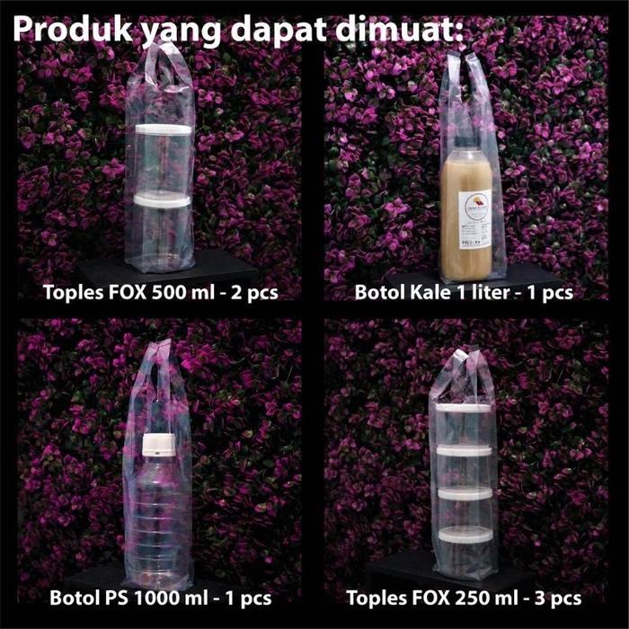 Gambar Kantong Plastik Bening 10x40 2 cup atau botol 1 liter dari Sumber Amanah Plastik_NEW undefined Tokopedia