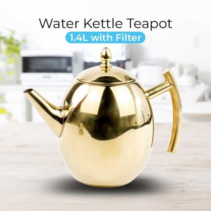 Gambar Kettle Teko Air Teh Kopi Water Kettle 1.5L with Filter - HS4050 Silver - Silver dari PT KCheck undefined 5 Tokopedia
