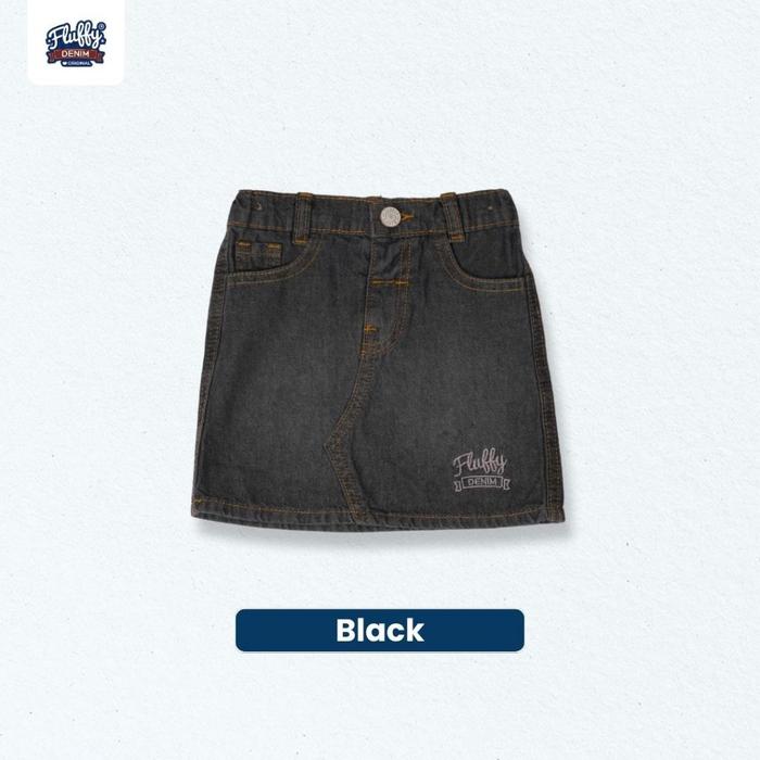 Gambar FLUFFY - Rok Pendek Jeans - Mini Skirt - 1 Sampai 5 Tahun - BLACK, 1 Tahun dari Fluffy Baby Store undefined Tokopedia