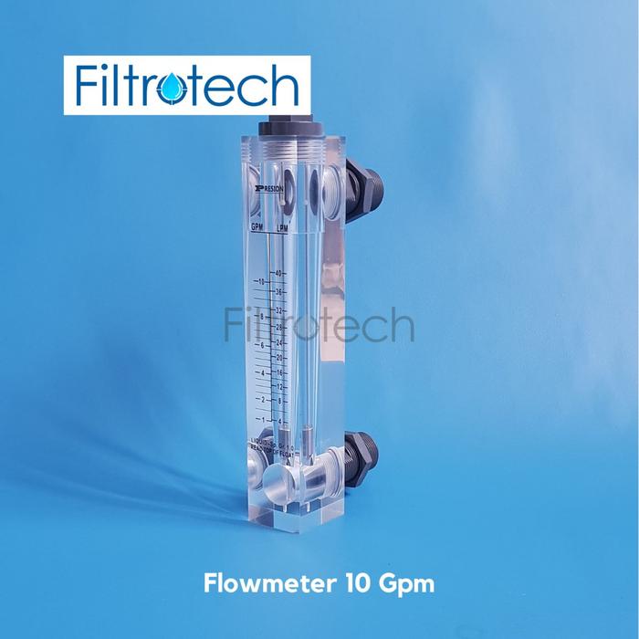 Gambar Presion Flowmeter Rotameter air 10 gpm, 16 gpm, 20 gpm - 10 Gpm Drat 3/4 Inch dari Filtrotech undefined Tokopedia
