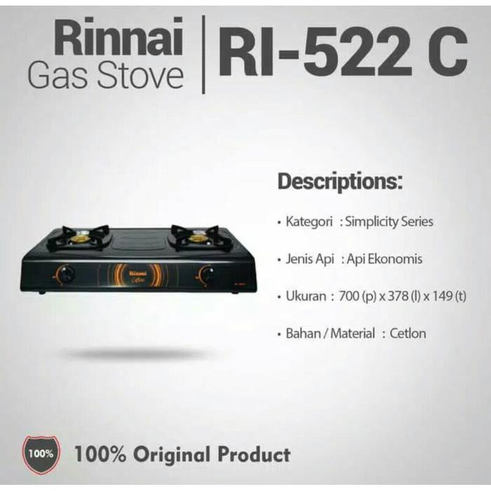 Gambar Rinnai Ri 522 C Kompor Gas Ceflon 2 Tungku Kompor Gas Rinnai Ri 522c Kompor Rinnai Ri522c Kompor Rinnai 2 Tungku - Not Specified dari hoseela undefined Tokopedia