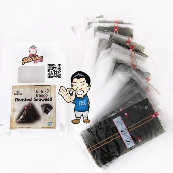 Gambar Tokinori Triangle Onigiri Nori Wrapper- Roasted Seaweed 100 lembar - tokinori triangle 100 dari IndoFresco undefined Tokopedia