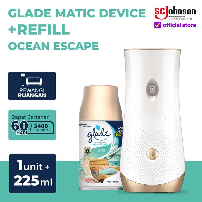 Gambar Glade Matic Device Gratis Refill - Pengharum Ruangan - Lavender & Ocean Escape [KHUSUS PULAU JAWA] - Glade Matic Ocean Escape dari SC Johnson & Son Indonesia undefined 5 Tokopedia
