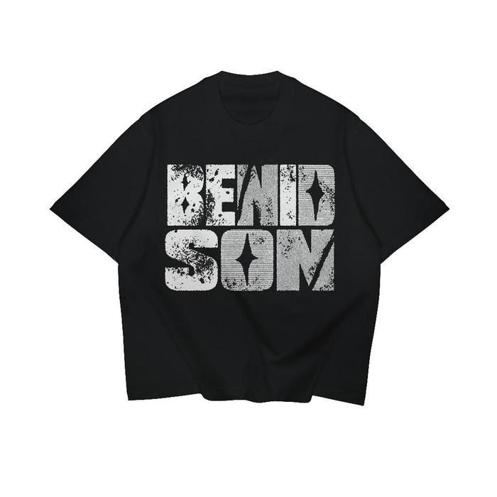 Gambar fit Kaos Pria Lengan Pendek T-Shirt Benidson Boxy Oversized Berat Warna Hitam - Collar, Clothing corteiz  lokal Panjang Santai - hitam, S dari YANAH45 undefined Tokopedia