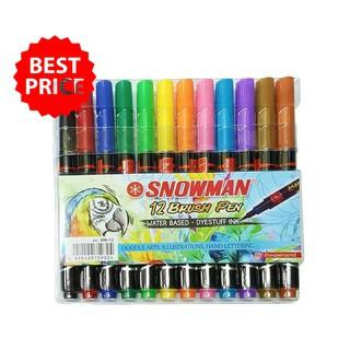 Gambar BEST SELLER!! SNOWMAN BRUSH PEN 12 WARNA - SET TERMURAH -TERLARIS - BRUSH PEN MURAH KUALITAS TERBAIK dari Artpediashop undefined Tokopedia
