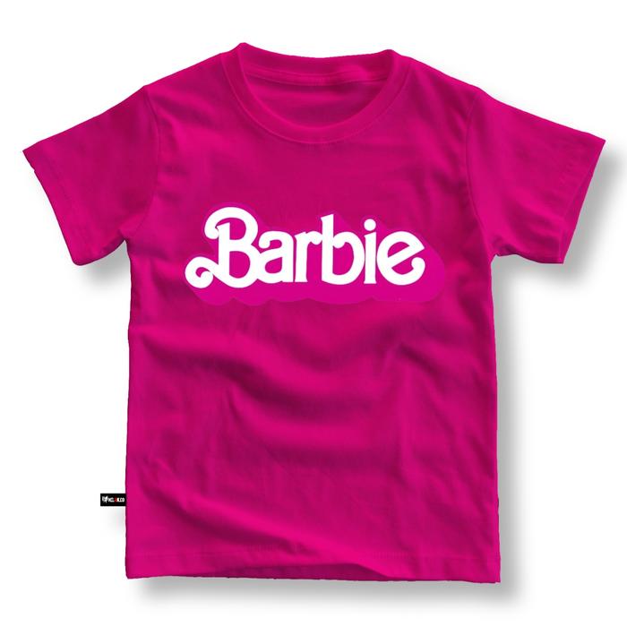 Gambar Kaos anak perempuan/Baju anak perempuan 3,5-14 tahun cotton combed motif Barbie Distro - Pink Fanta, M (3,5-4 Tahun) dari Darell Kids Store undefined Tokopedia