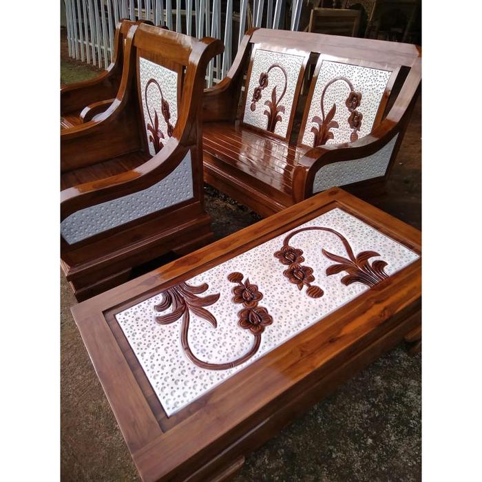 Gambar Kursi tamu semut minimalis murah kayu jati Siap pakai Chairs Mebel Furniture - no1[siap pake] dari Kencana Meubel undefined Tokopedia