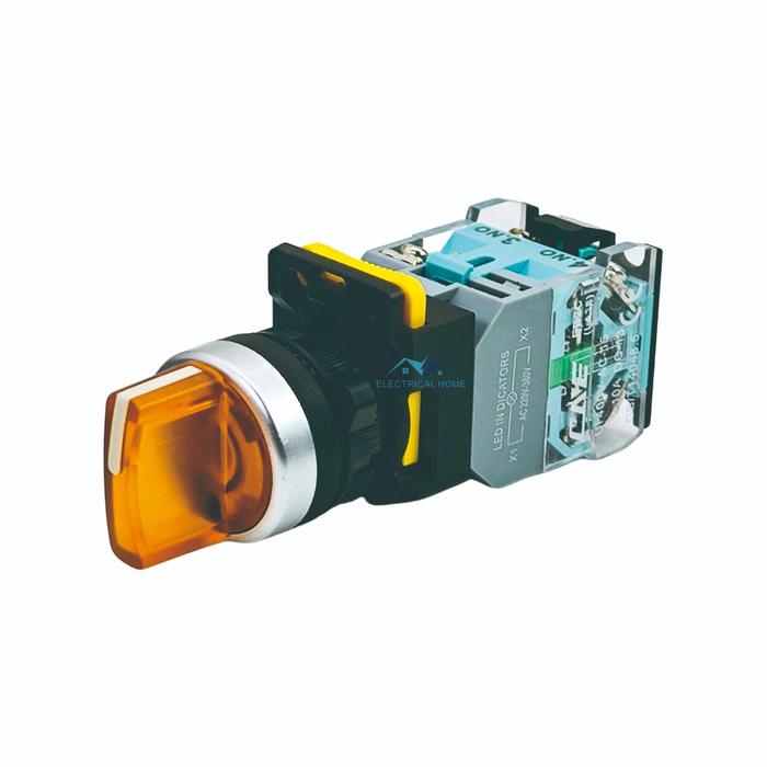Gambar Selector Switch Lampu LED (STAY PUT) 2 POSISI 22MM TYPE LA38-11XD 220-380VAC - Kuning dari ELECTRICAL HOME Kota Surabaya Tokopedia