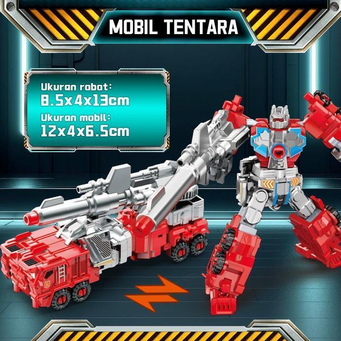 Gambar COD Robot Darat dan Udara 2-in-1 - Mainan Transformasi Keren 7 Set Unik dengan Engsel Fleksibel, Cocok untuk Anak Toy Control Remote - Merah dari Toyslab.id undefined Tokopedia